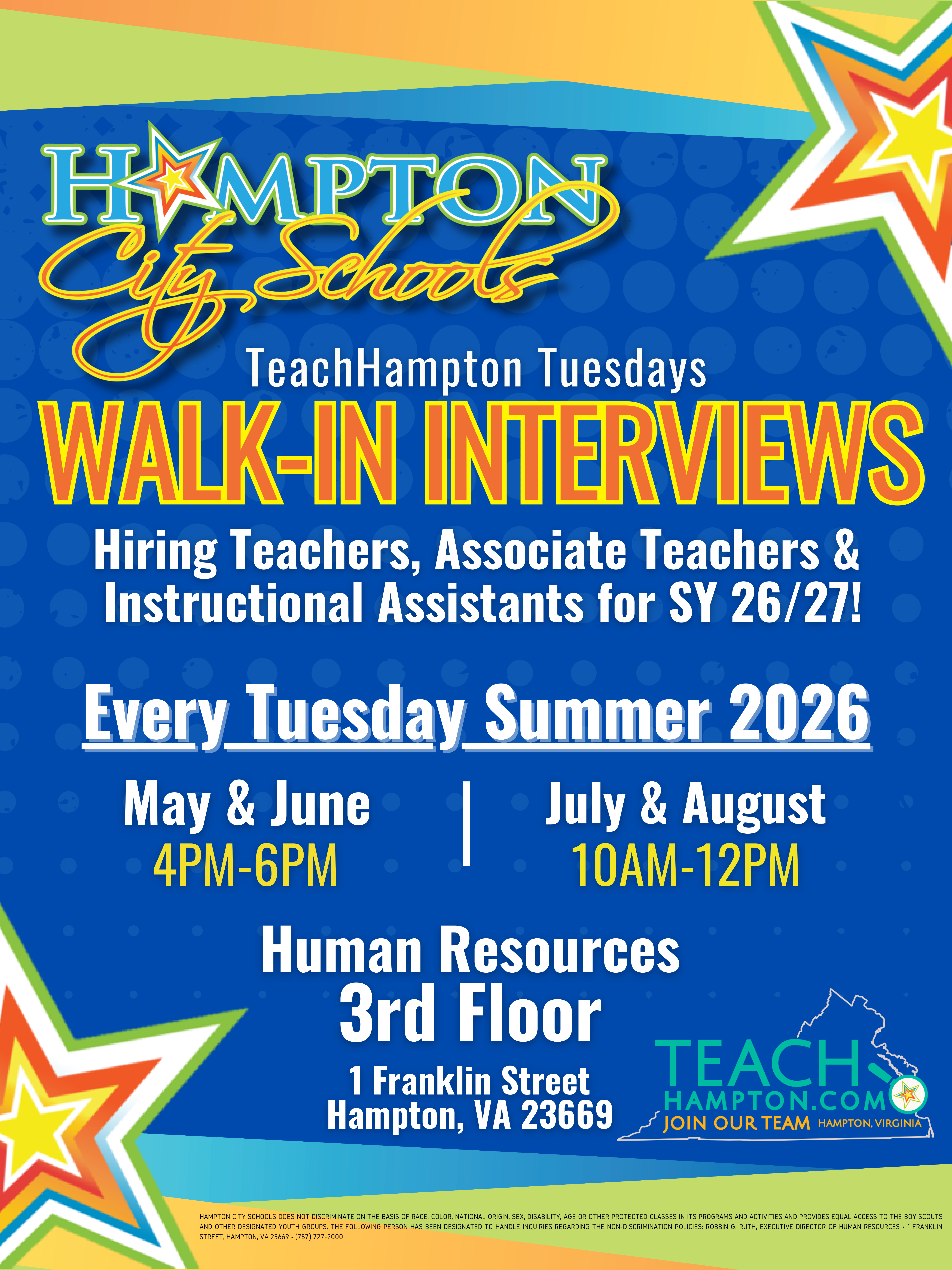 walk in interviews